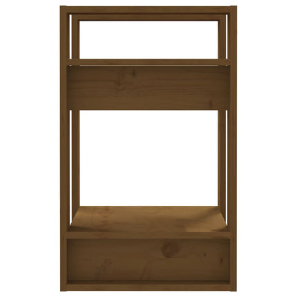 bogreol/rumdeler 41x35x57 cm massivt fyrretræ gyldenbrun