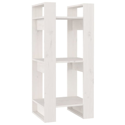 bogreol/rumdeler 41x35x91 cm massivt fyrretræ hvid