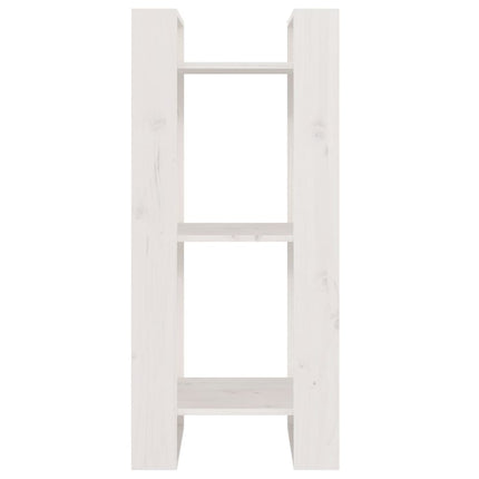 bogreol/rumdeler 41x35x91 cm massivt fyrretræ hvid
