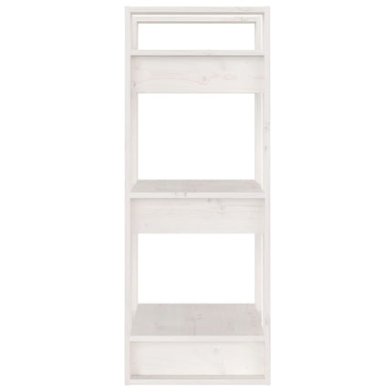 bogreol/rumdeler 41x35x91 cm massivt fyrretræ hvid