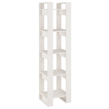 bogreol/rumdeler 41x35x160 cm massivt fyrretræ hvid