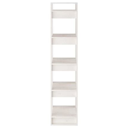 bogreol/rumdeler 41x35x160 cm massivt fyrretræ hvid