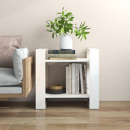 bogreol/rumdeler 60x35x57 cm massivt fyrretræ hvid
