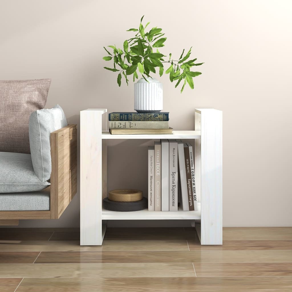 Bogreol rumdeler 60x35x57 cm massivt fyrretræ