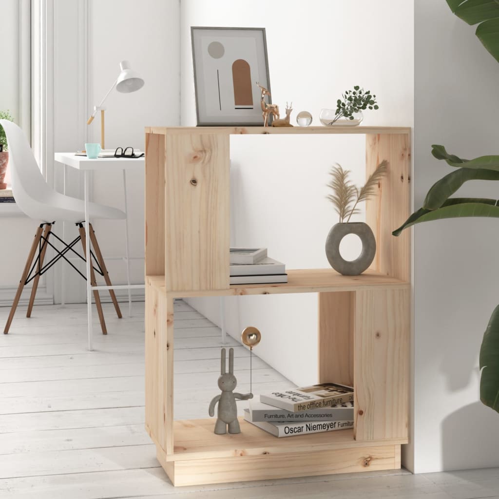 bogreol/rumdeler 51x25x70 cm massivt fyrretræ