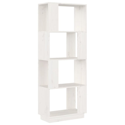 bogreol/rumdeler 51x25x132 cm massivt fyrretræ hvid