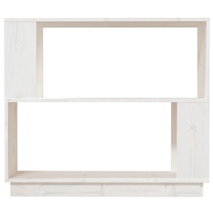 bogreol/rumdeler 80x25x70 cm massivt fyrretræ hvid