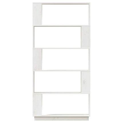bogreol/rumdeler 80x25x163,5 cm massivt fyrretræ hvid