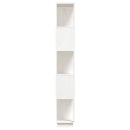 bogreol/rumdeler 80x25x163,5 cm massivt fyrretræ hvid