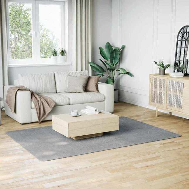 gulvtæppe 160x230 cm blødt plys skridsikkert vaskbart lysegrå