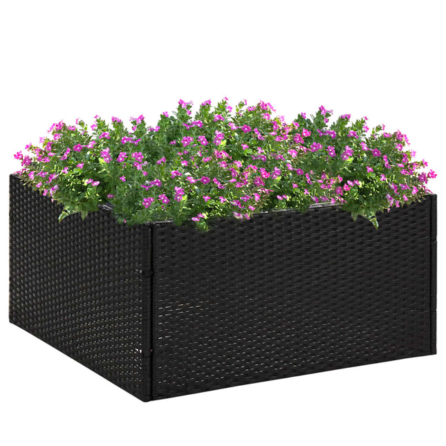 havebord 80x80x40 cm polyrattan sort