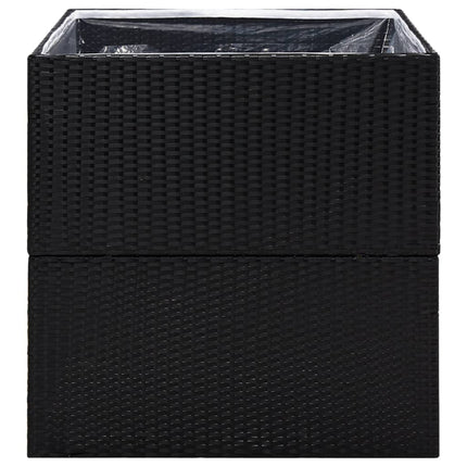 plantekasse 80x80x80 cm polyrattan sort