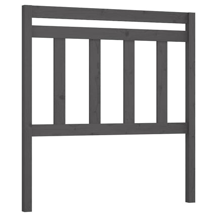 sengegærde 81x4x100 cm massivt fyrretræ grå