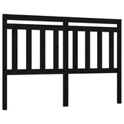sengegærde 126x4x100 cm massivt fyrretræ sort