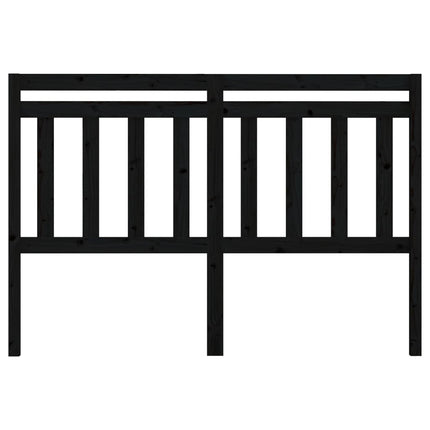 sengegærde 126x4x100 cm massivt fyrretræ sort