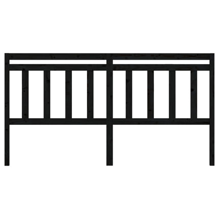sengegærde 186x4x100 cm massivt fyrretræ sort