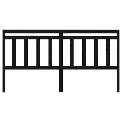 sengegærde 206x4x100 cm massivt fyrretræ sort