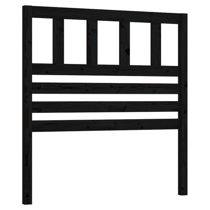 sengegærde 81x4x100 cm massivt fyrretræ sort