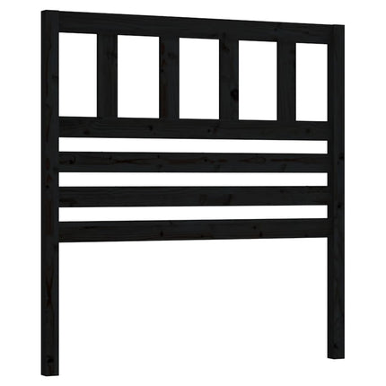 sengegærde 96x4x100 cm massivt fyrretræ sort