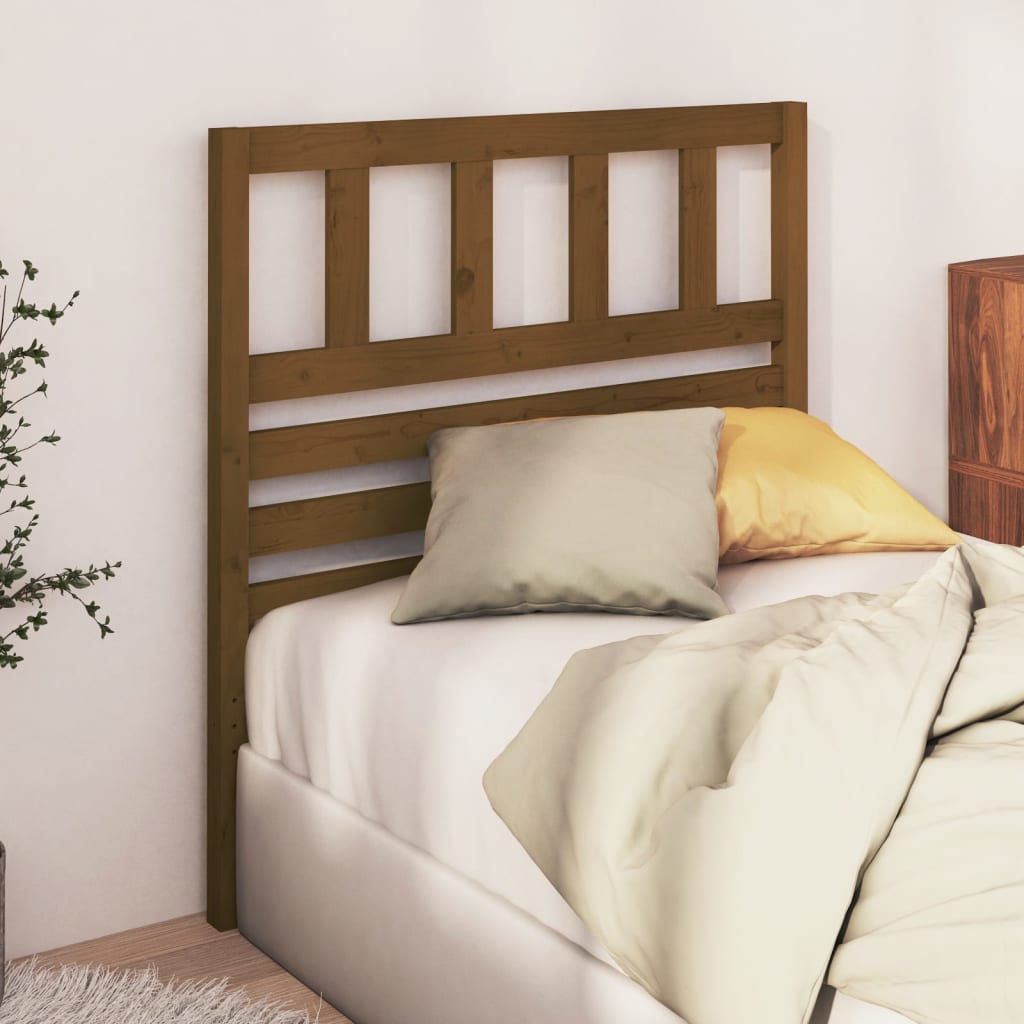 sengegærde 106x4x100 cm massivt fyrretræ gyldenbrun