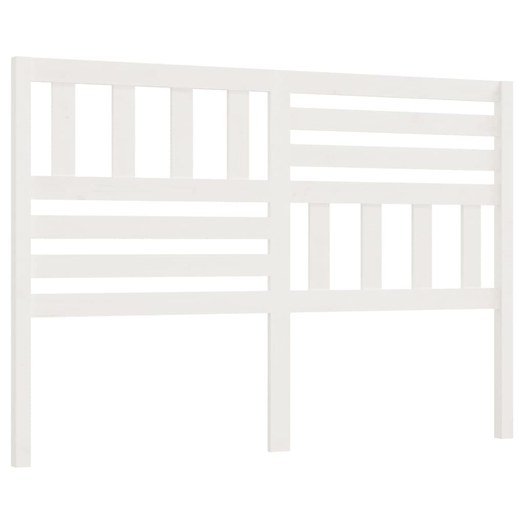 sengegærde 146x4x100 cm massivt fyrretræ hvid