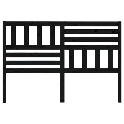 sengegærde 166x4x100 cm massivt fyrretræ sort