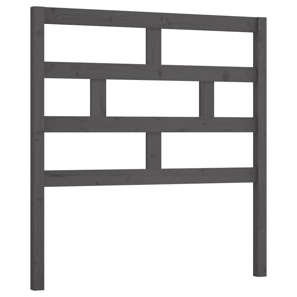 sengegærde 81x4x100 cm massivt fyrretræ grå