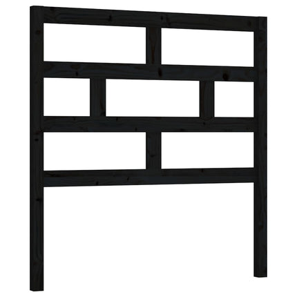 sengegærde 96x4x100 cm massivt fyrretræ sort