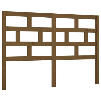 sengegærde 126x4x100 cm massivt fyrretræ gyldenbrun