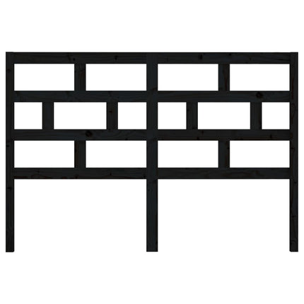 sengegærde 156x4x100 cm massivt fyrretræ sort
