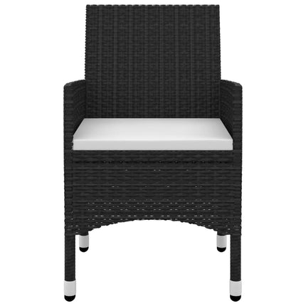 spisebordssæt til haven 5 dele med hynder polyrattan og glas