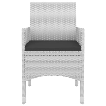 spisebordssæt til haven 5 dele med hynder polyrattan og glas