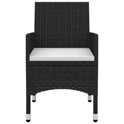 spisebordssæt til haven 5 dele med hynder polyrattan og glas