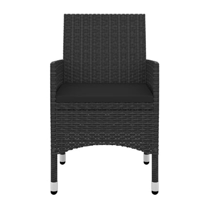 spisebordssæt til haven 7 dele med hynder polyrattan og glas