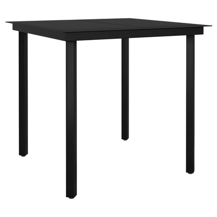 spisebordssæt til haven 3 dele med hynder polyrattan og glas