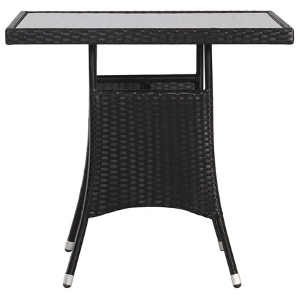 havebord sort 80 x 80 x 74 cm polyrattan