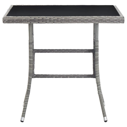 havebord 80x80x74 cm polyrattan grå