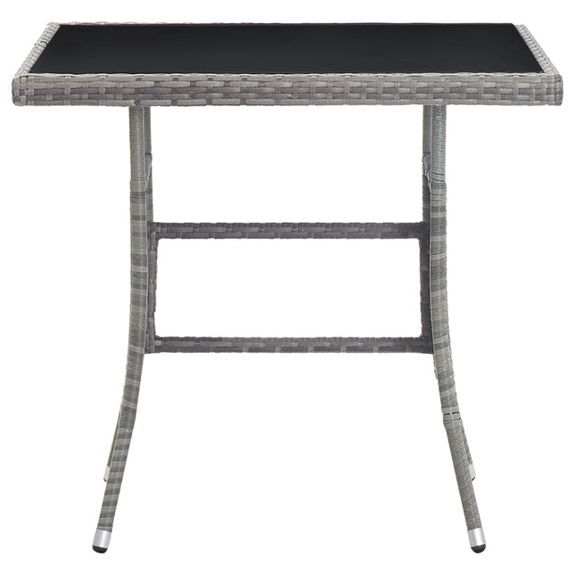 havebord 80x80x74 cm polyrattan grå