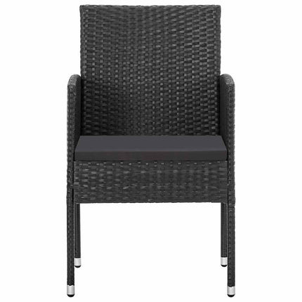havestole 4 stk. sorte hynder polyrattan sort