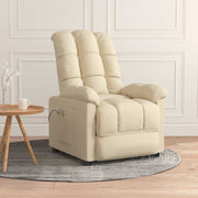 massagestol stof cremefarvet