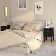 sengeborde 2 stk. 40x35x61,5 cm massivt fyrretræ sort