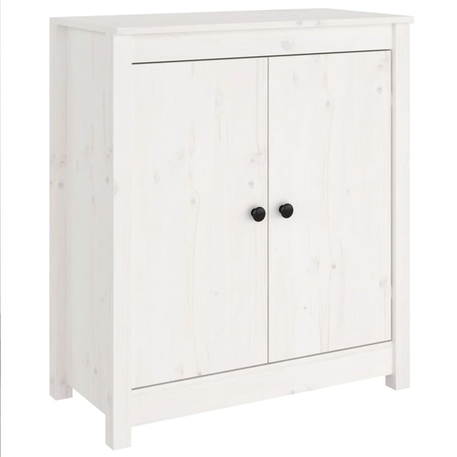 skænk 70x35x80 cm massivt fyrretræ hvid