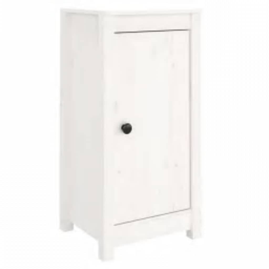 skænk 39x35x80 cm massivt fyrretræ hvid