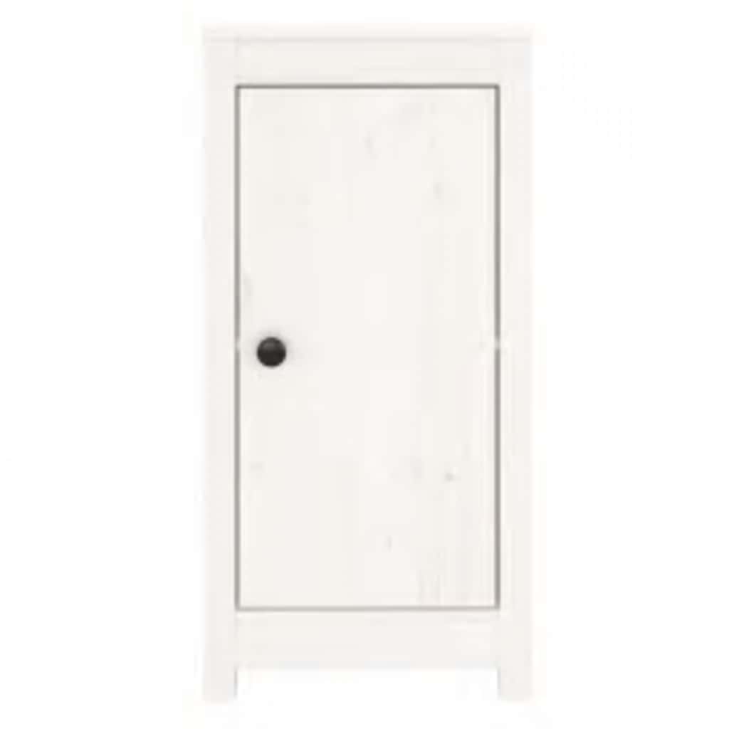 skænk 39x35x80 cm massivt fyrretræ hvid