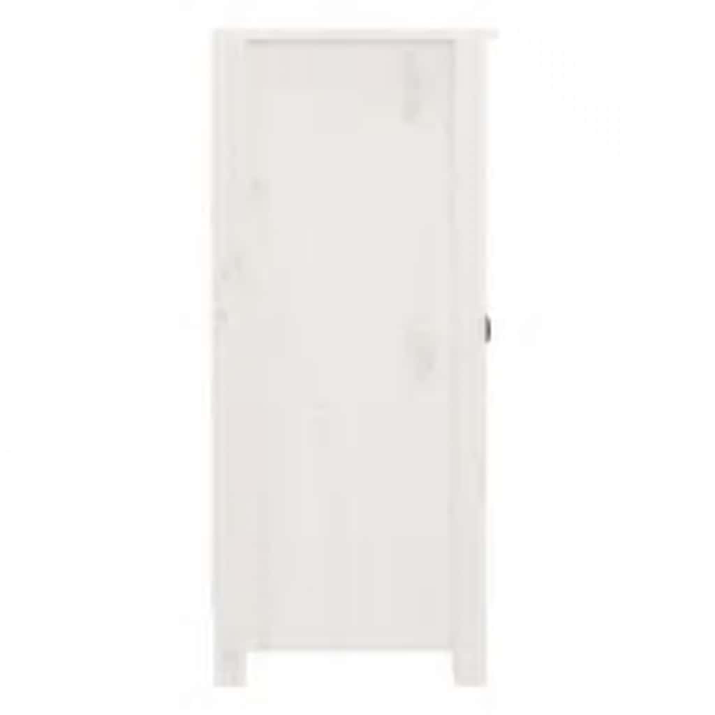 skænk 39x35x80 cm massivt fyrretræ hvid