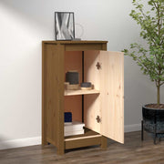 skænk 39x35x80 cm massivt fyrretræ gyldenbrun