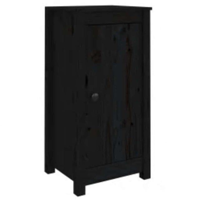 skænke 2 stk. 39x35x80 cm massivt fyrretræ sort