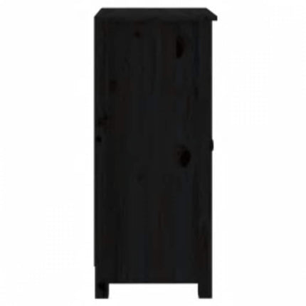 skænke 2 stk. 39x35x80 cm massivt fyrretræ sort