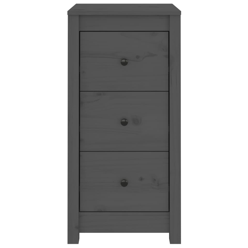 skænke 2 stk. 40x35x80 cm massivt fyrretræ grå