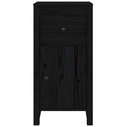 skænke 2 stk. 40x35x80 cm massivt fyrretræ sort